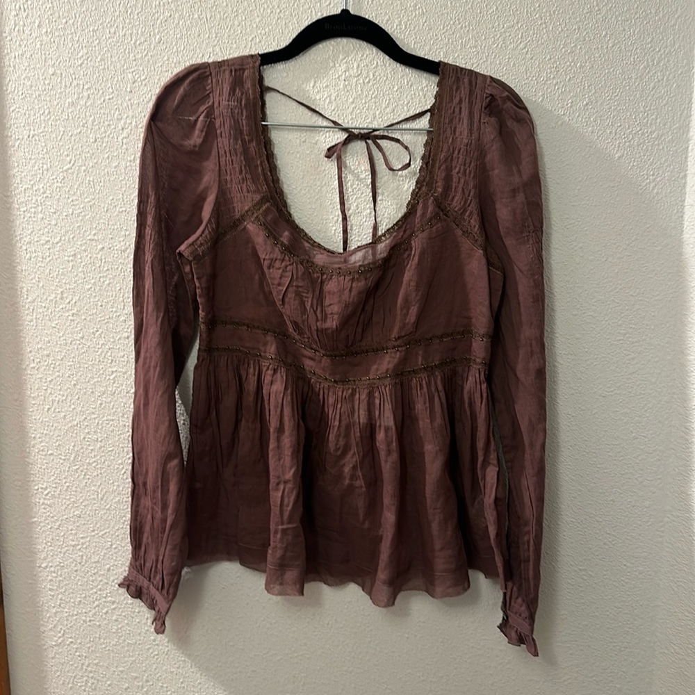 Free People Dune gauze blouse NWT